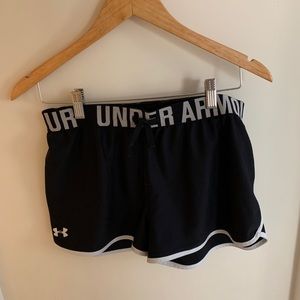 Under armour black and white athletic shorts